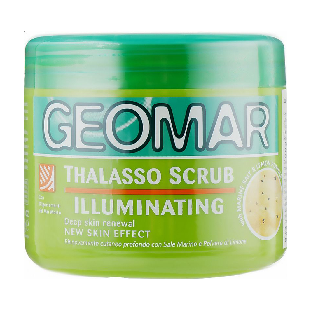 Освітлювальний скраб для тіла Geomar Thalasso Scrub Illuminant з морською сіллю та екстрактом лимону, 600 г